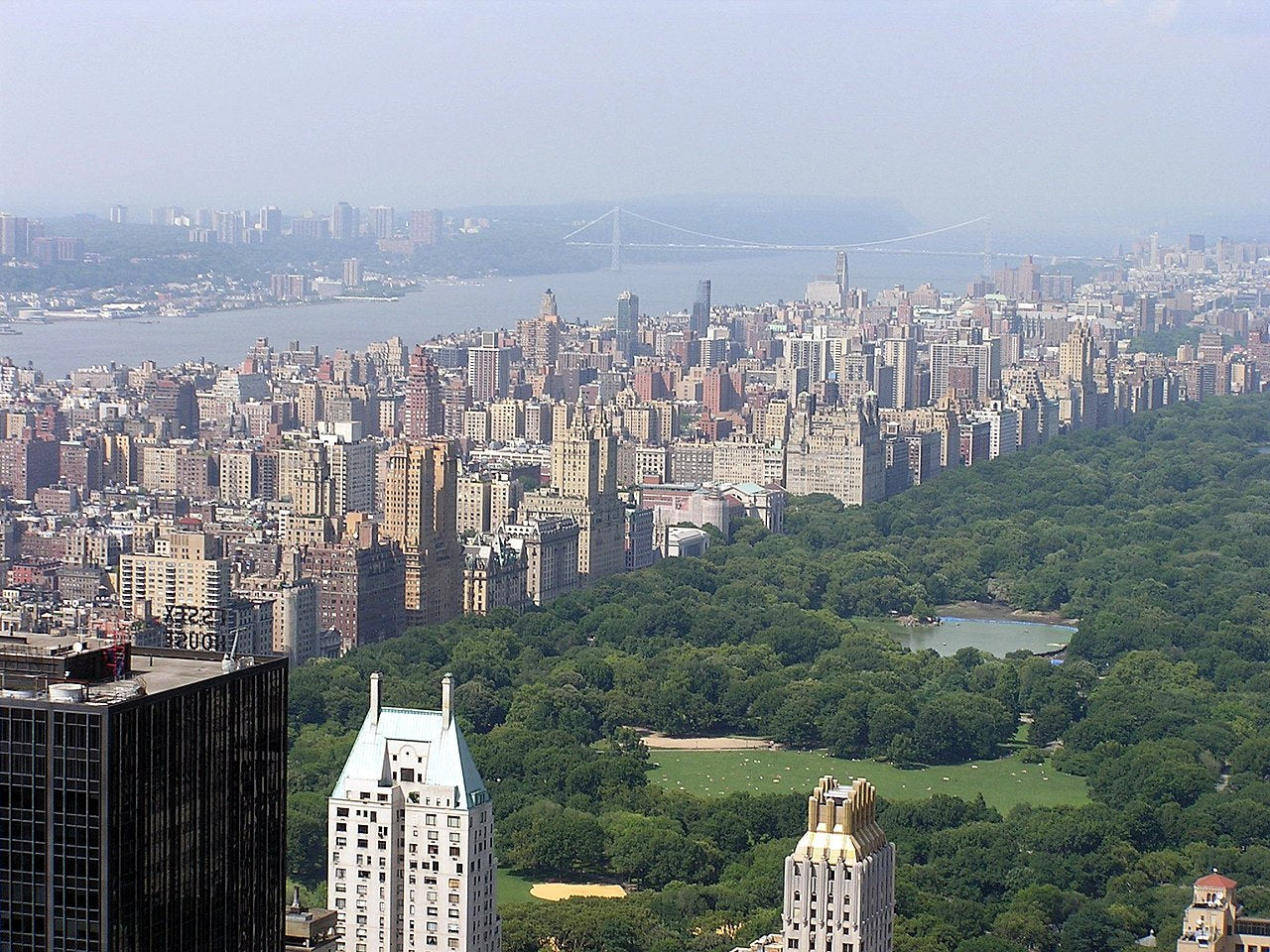 aerial view of the Upper West Side NYC