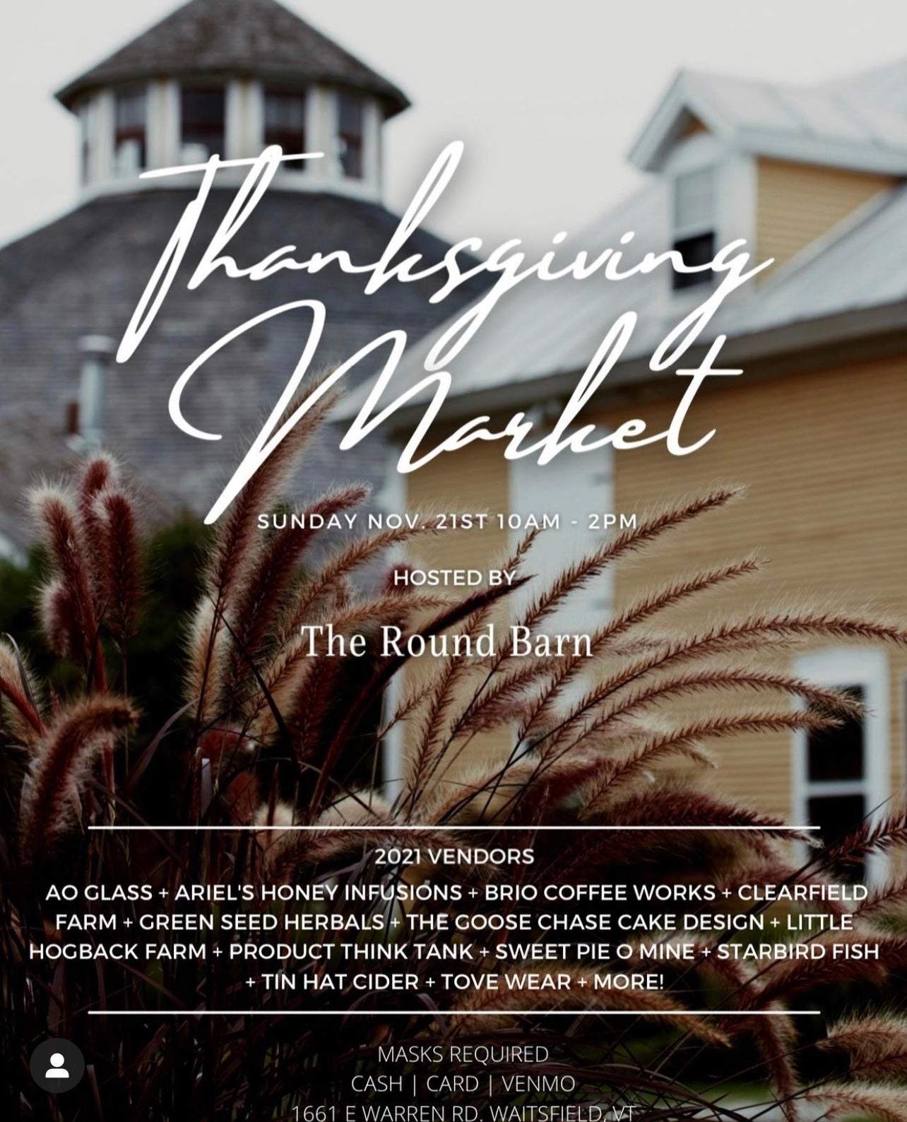 Thanksgiving Market At The Round Barn in Waitsfield