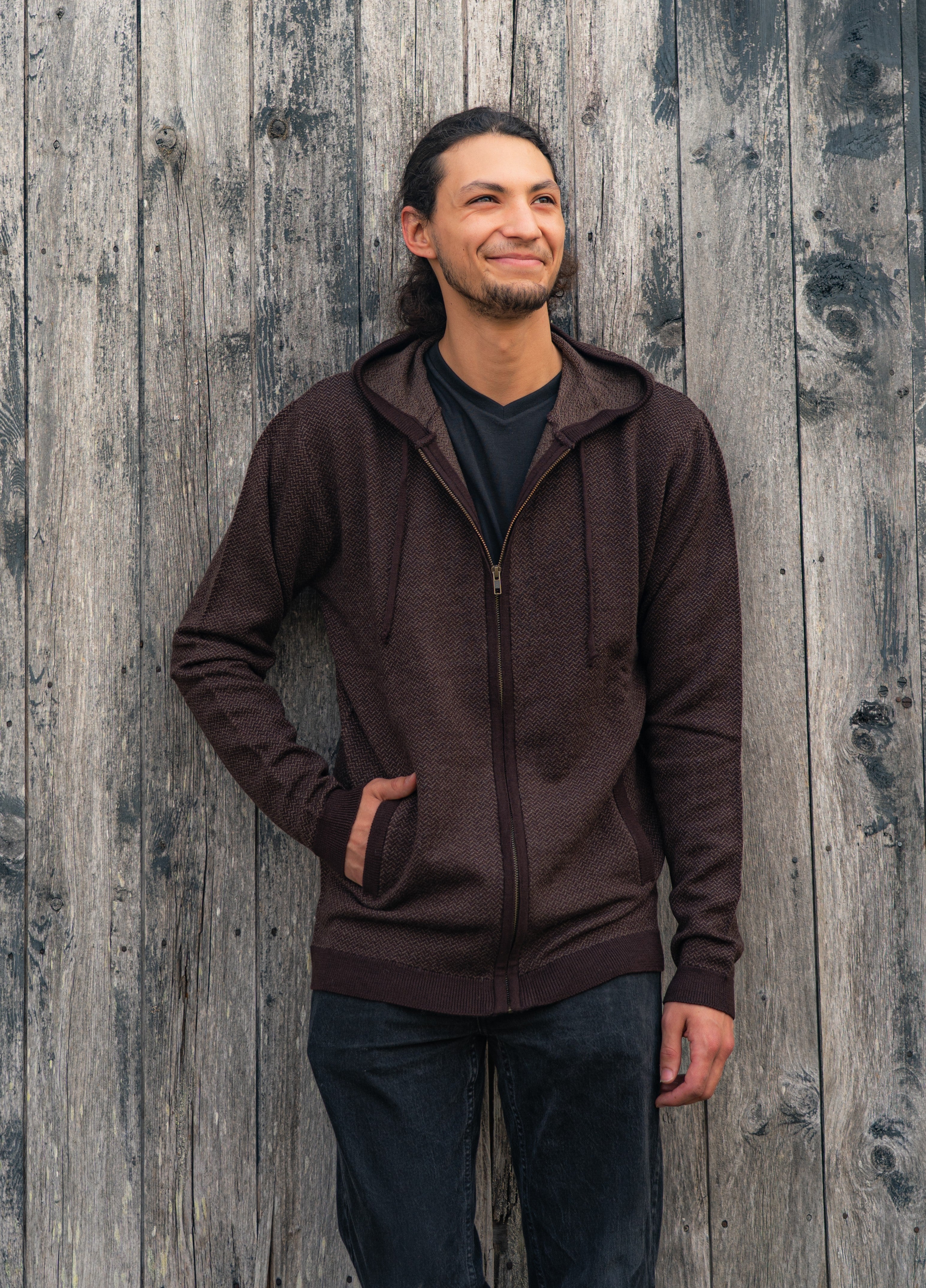 Paradise Wool Zip Line Hoodie