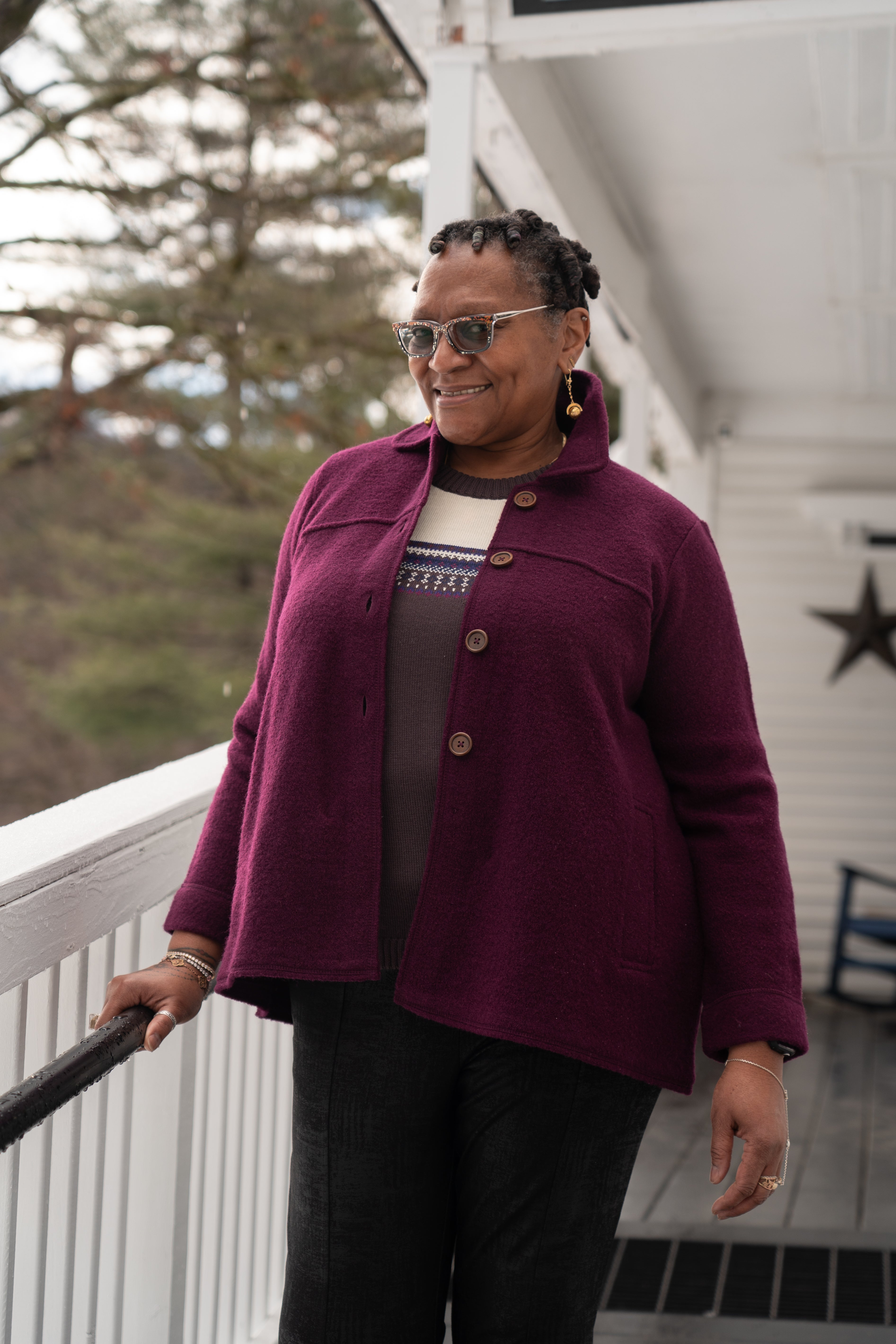 Boiled Wool Swing Coat | Wool